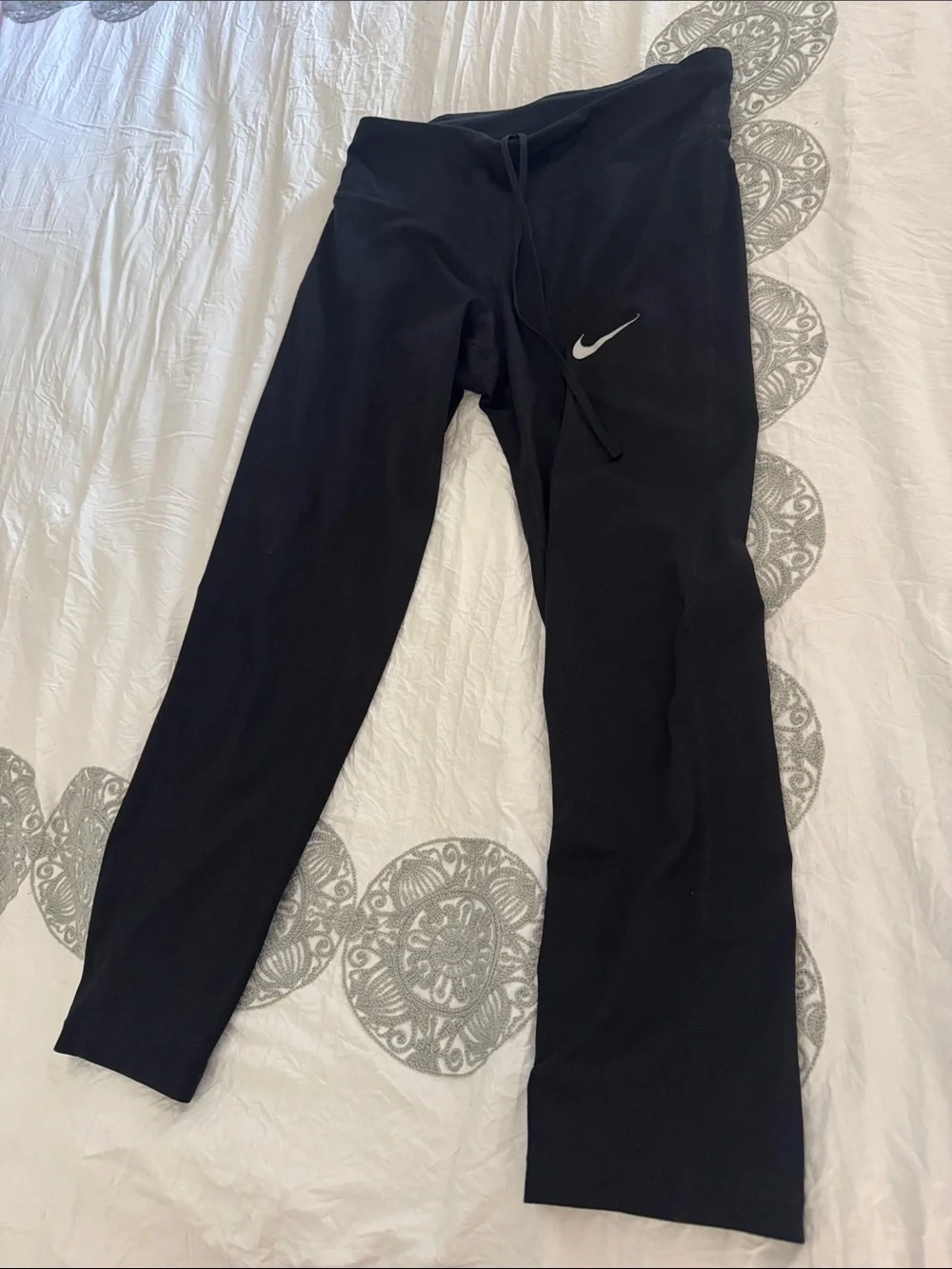 Nike Black Athletic Leggings with Swoosh